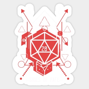 Pen and paper 20 sides of fate Sticker